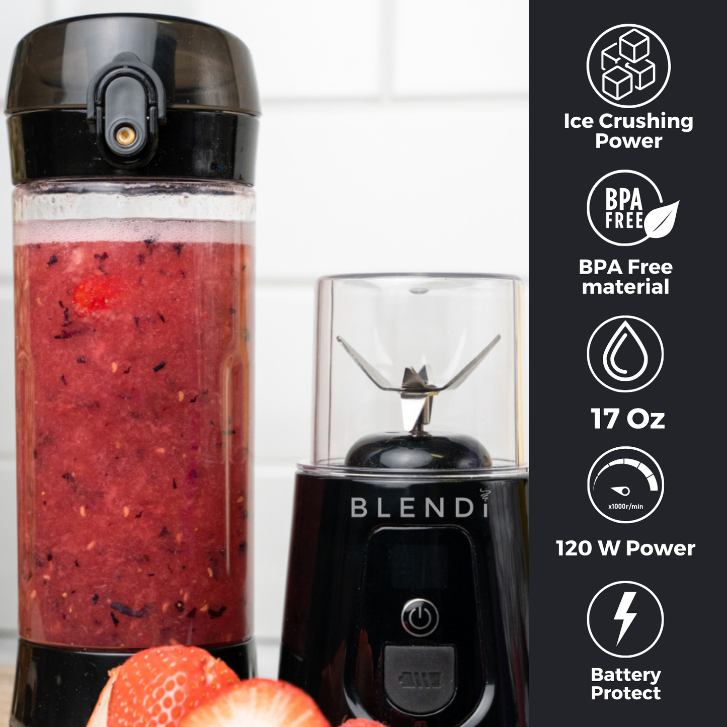 Pro+ 120W Ice-Crushing Power Blender (17oz)